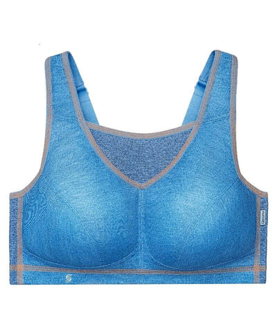 Glamorise No-Bounce Camisole Elite Wire-Free Sports Bra - Light Denim Bras