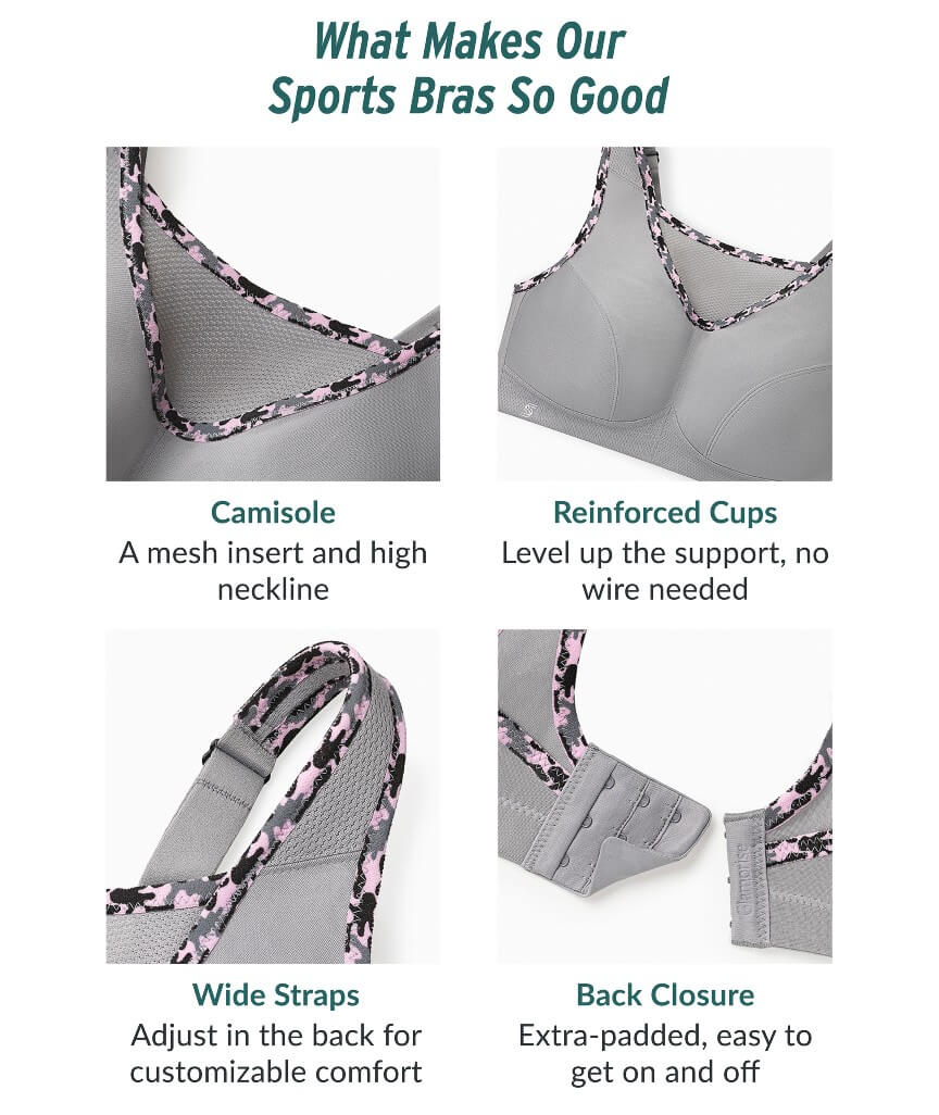 Glamorise No-Bounce Camisole Wire-Free Sports Bra 2 Pack - White