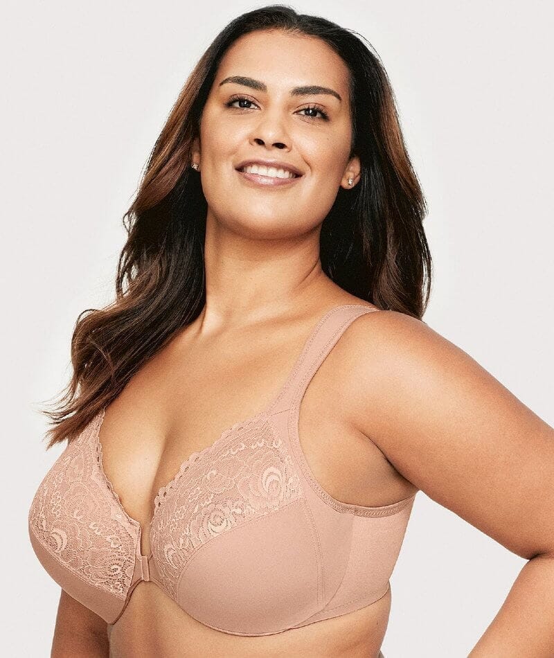 Glamorise WonderWire Front-Closure Bra 2 Pack - Black/Cappuccino Bras 