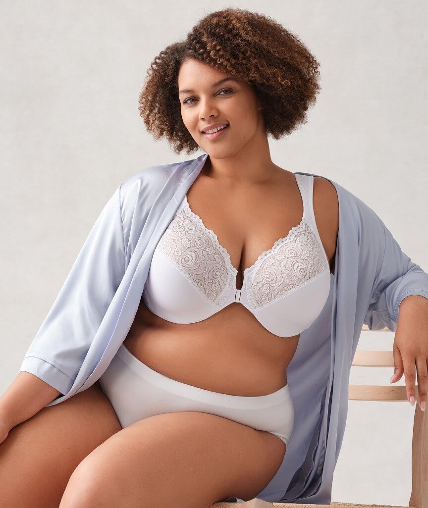 Glamorise WonderWire Front-Closure Bra - White