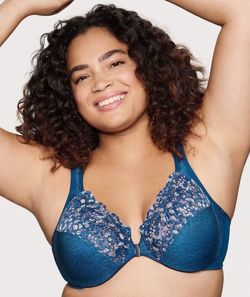 Glamorise WonderWire Front-Closure Bra - Dark Denim Bras