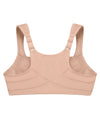 Glamorise WonderWire Front-Closure Posture Back Lace Bra - Cafe
