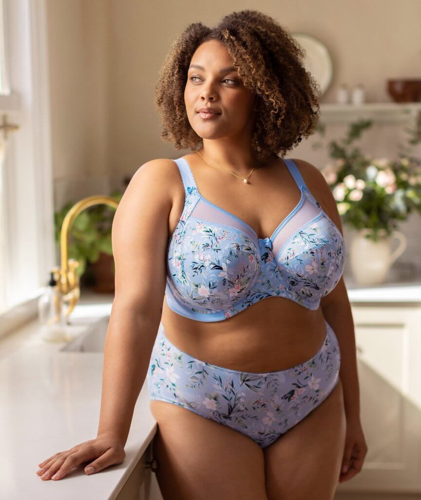 Goddess Kayla Underwired Banded Bra - Cornflower