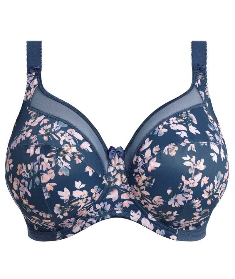 Goddess Kayla Underwired Banded Bra - Teal Blossom Bras 