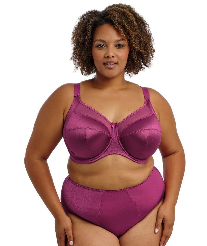 Goddess Keira Underwired Banded Bra - Mulberry Bras