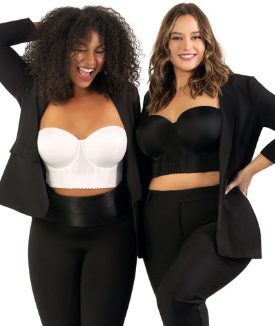 Parfait Elissa Seamless Underwire Padded Longline Strapless Bra - Black