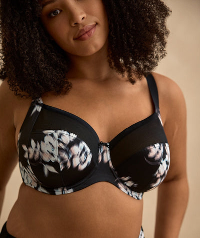 Sculptresse Bliss Full Cup Underwire Bra - Black/Floral