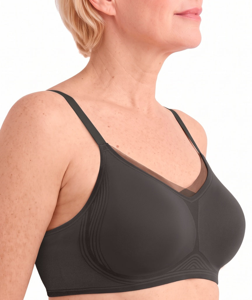 Amoena Wave Magic Non-Wired Bra - Anthracite