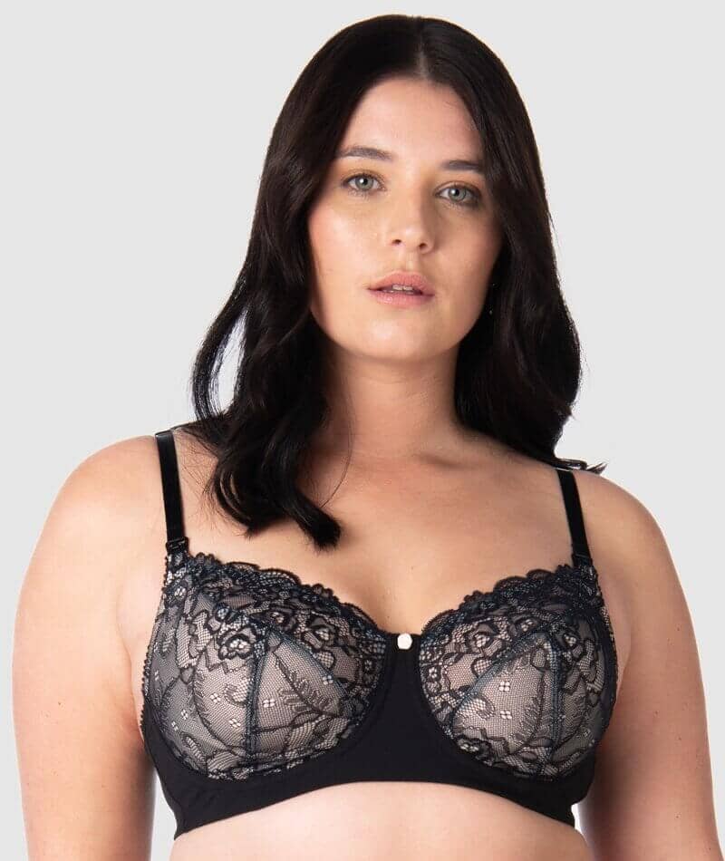 Hotmilk Temptation Maternity & Nursing Bra - Black - Curvy Bras