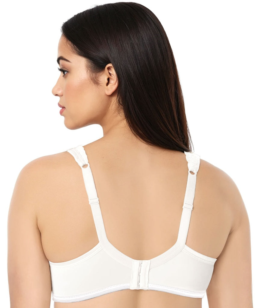 Exquisite Form Fully Wireless Full Coverage Comfort Lace Bra - White