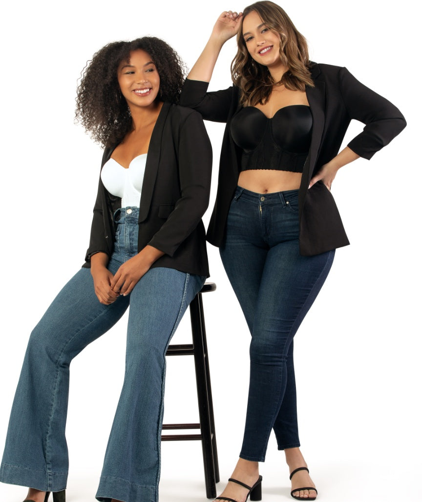 Parfait Elissa Seamless Underwire Padded Longline Strapless Bra - Black