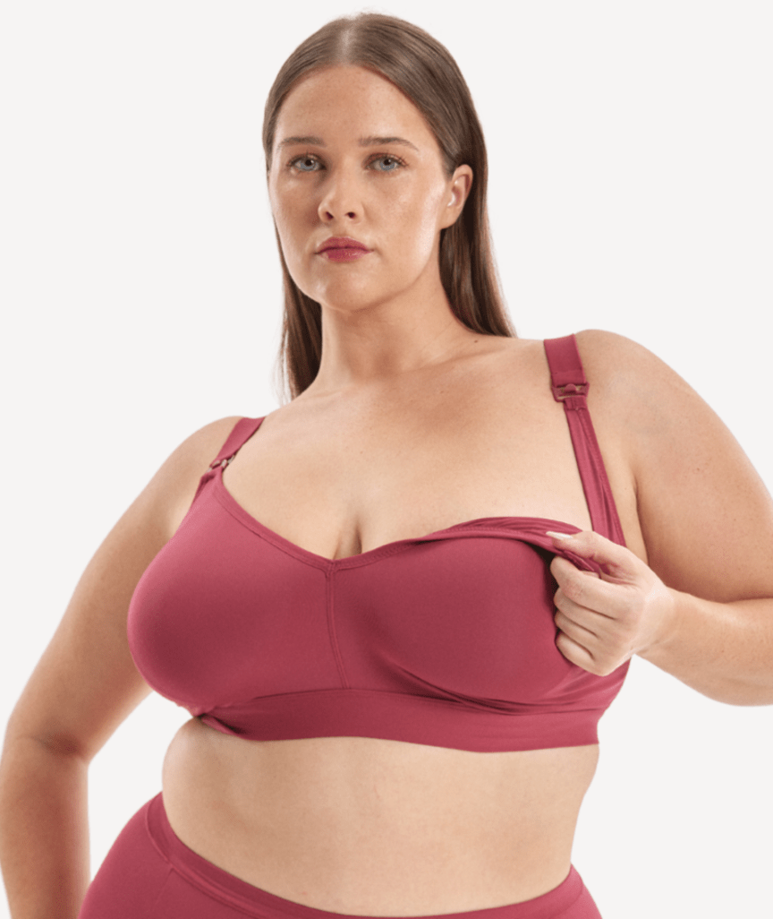 Nala Maternity Comfort Wirefree Bralette - Burnt Fig