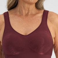 Playtex Comfort Revolution Contour Wire-free Bra - Red Wine