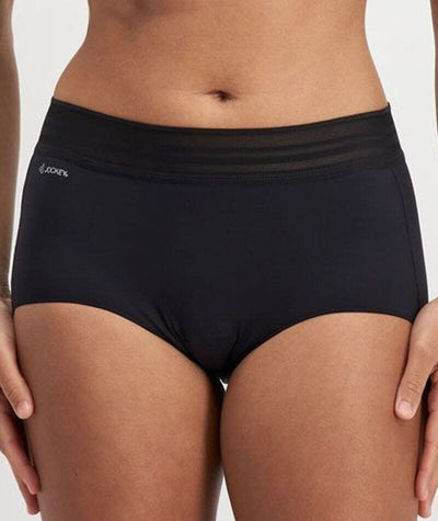 Jockey No Panty Line Promise Sheer Tops Full Brief - Black Knickers