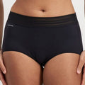 Jockey No Panty Line Promise Sheer Tops Full Brief - Black