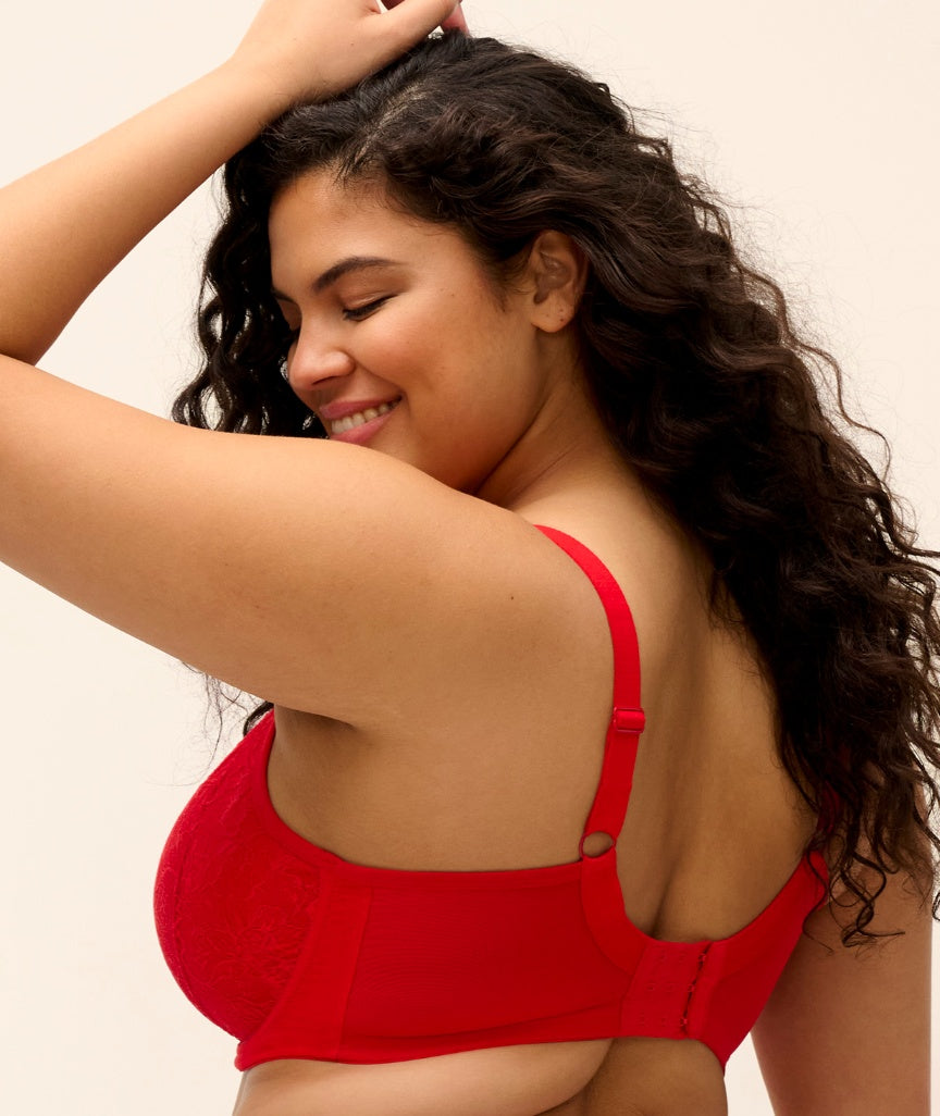 Elomi Brianna Underwire Plunge Bra - Haute Red