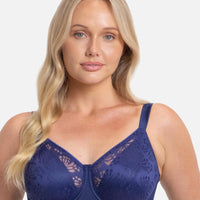 Triumph Lacy Minimizer Bra - True Navy