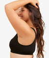 Leading Lady The Meryl Cotton Front Opening Wire-free Leisure Bra - Black Bras