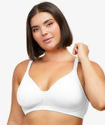 Leading Lady Bridgette Molded Padded Seamless Non-Underwired Bra - White Bras 