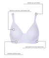 Leading Lady Bridgette Molded Padded Seamless Non-Underwired Bra - White Bras