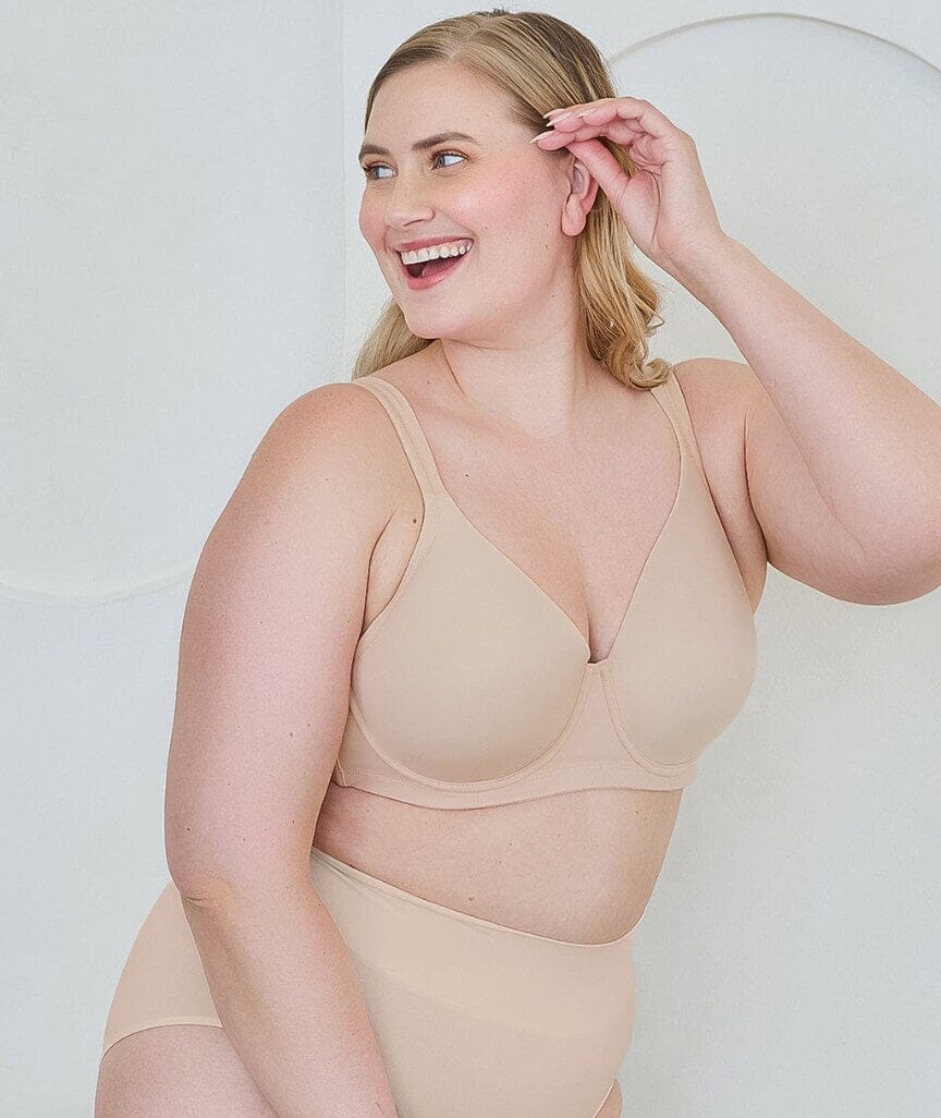 Lady In Red Bra Leading Lady Brigitte Lightly Padded Contour Underwired Bra - Sand ...