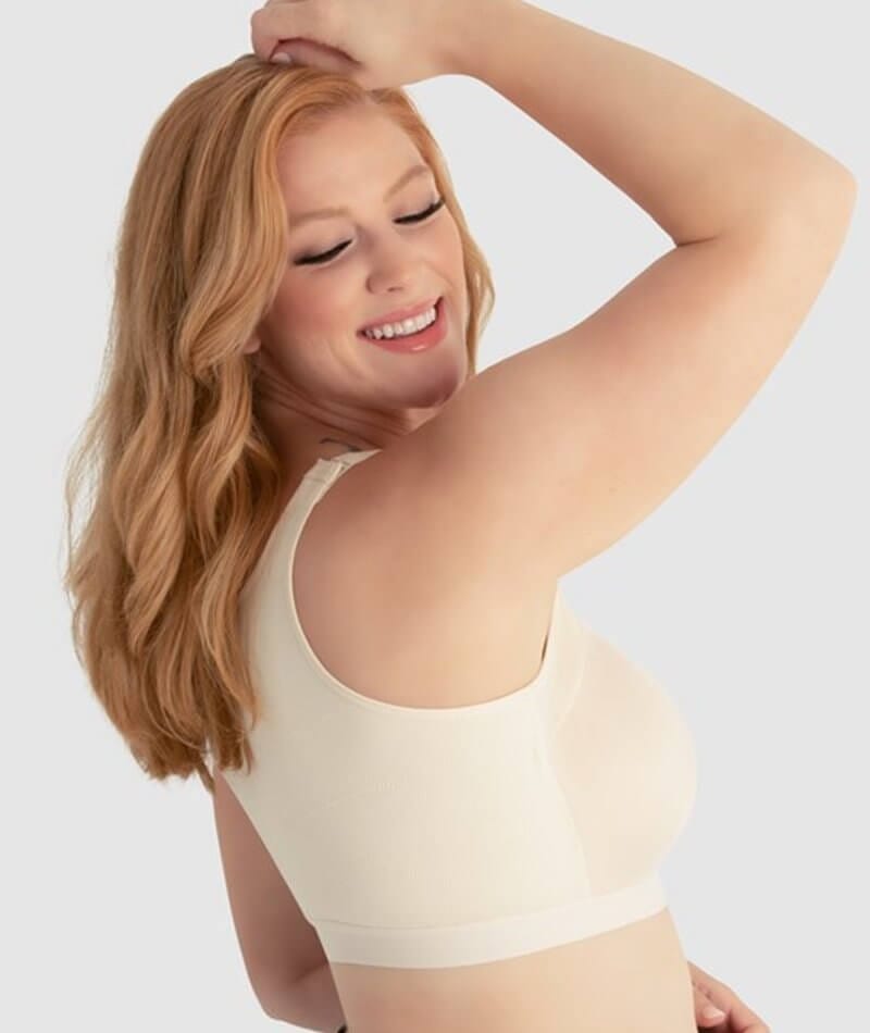 Leading Lady Lillian Back Smoothing Front Close Wirefree Bra - Whisper Nude Bras