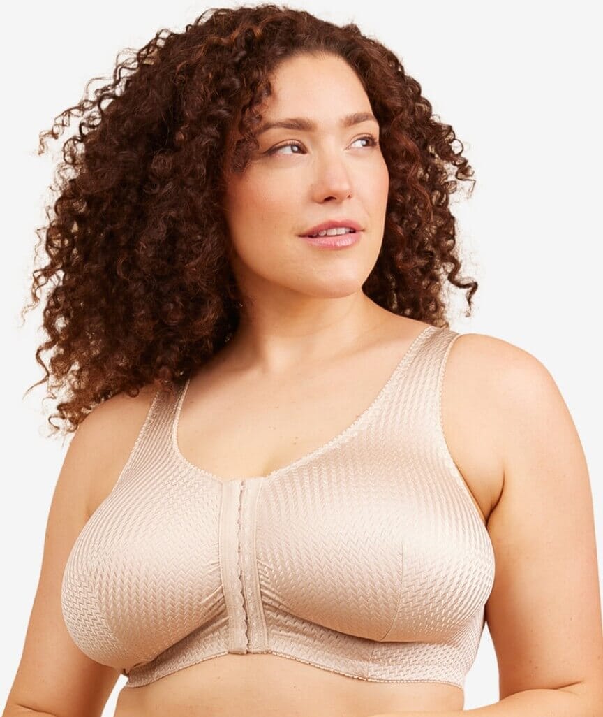 Leading Lady Marlene Wire-free Front Close Comfort Bra - Biege Bras