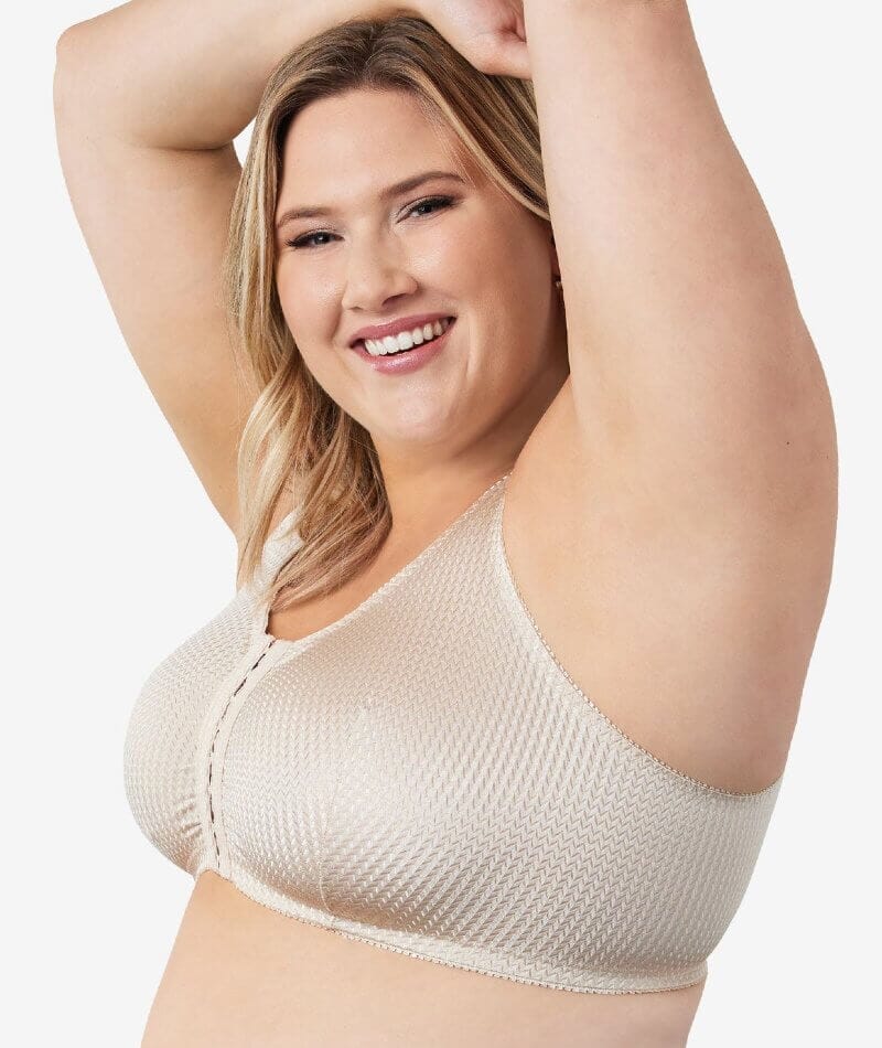 Leading Lady Marlene Wire-free Front Close Comfort Bra - Biege Bras