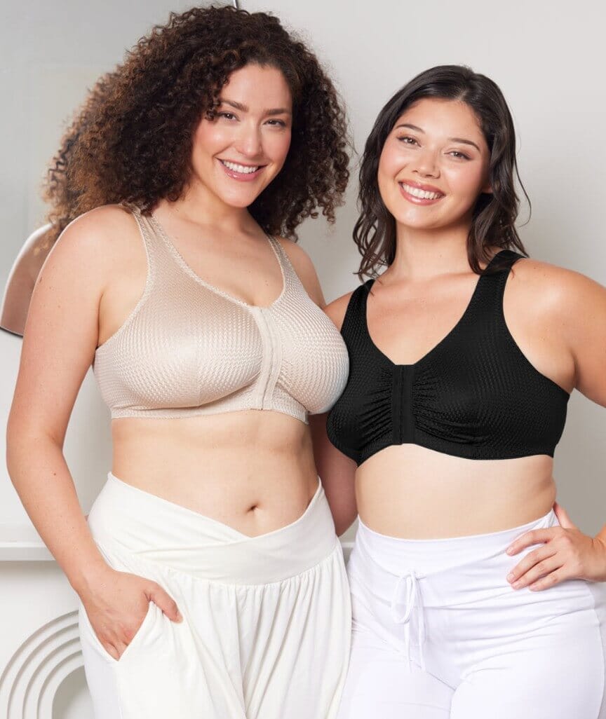 Leading Lady Marlene Wire-free Front Close Comfort Bra - Biege Bras