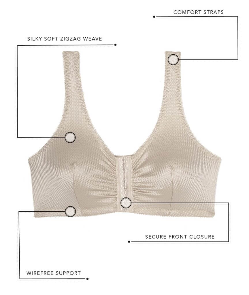Leading Lady Marlene Wire-free Front Close Comfort Bra - Biege Bras