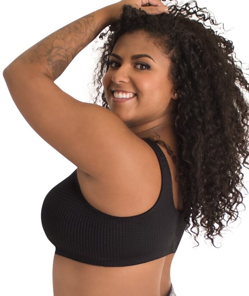 Leading Lady Marlene Wire-free Front Close Comfort Bra - Black Bras