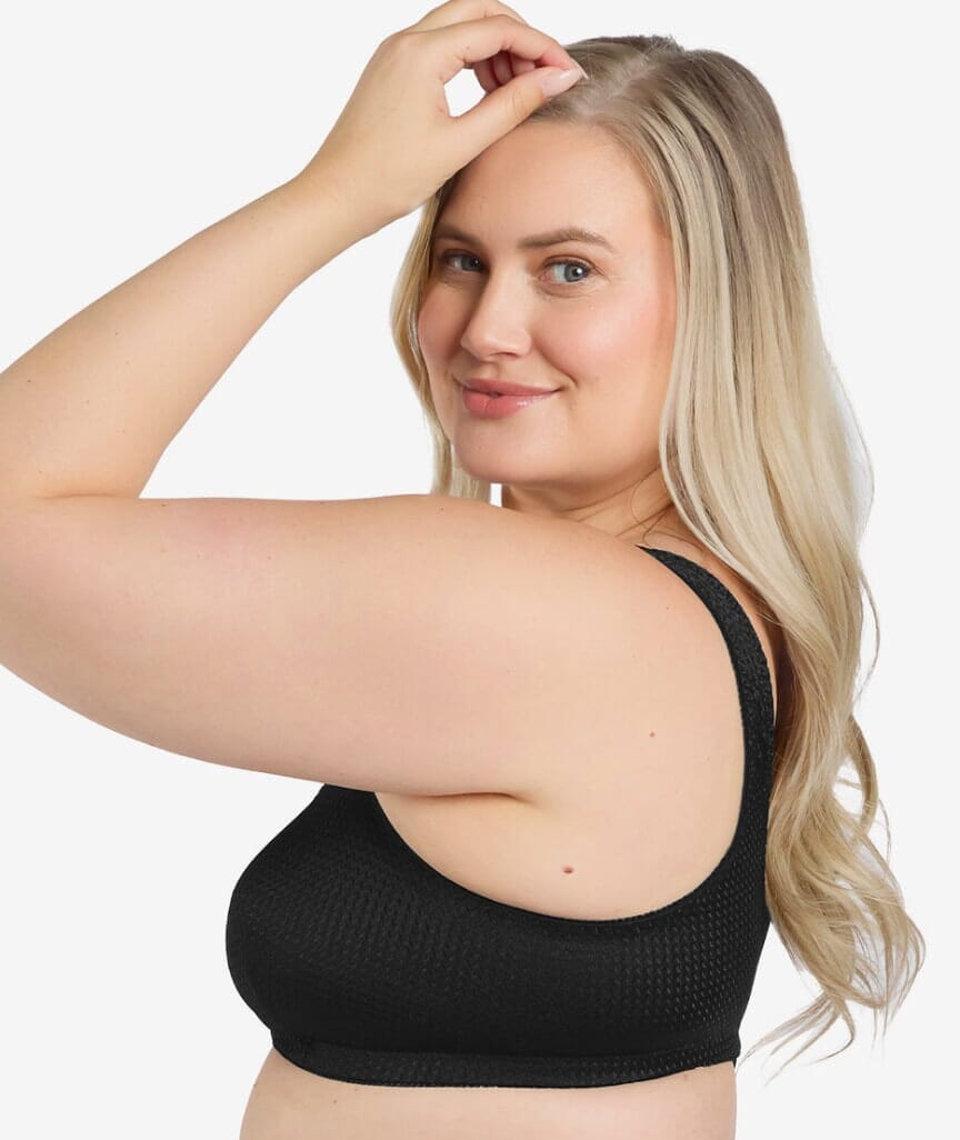 Leading Lady Marlene Wire-free Front Close Comfort Bra - Black Bras 