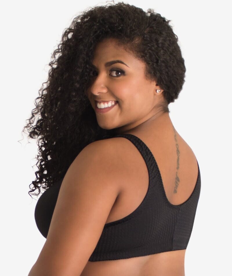 Leading Lady Marlene Wire-free Front Close Comfort Bra - Black Bras