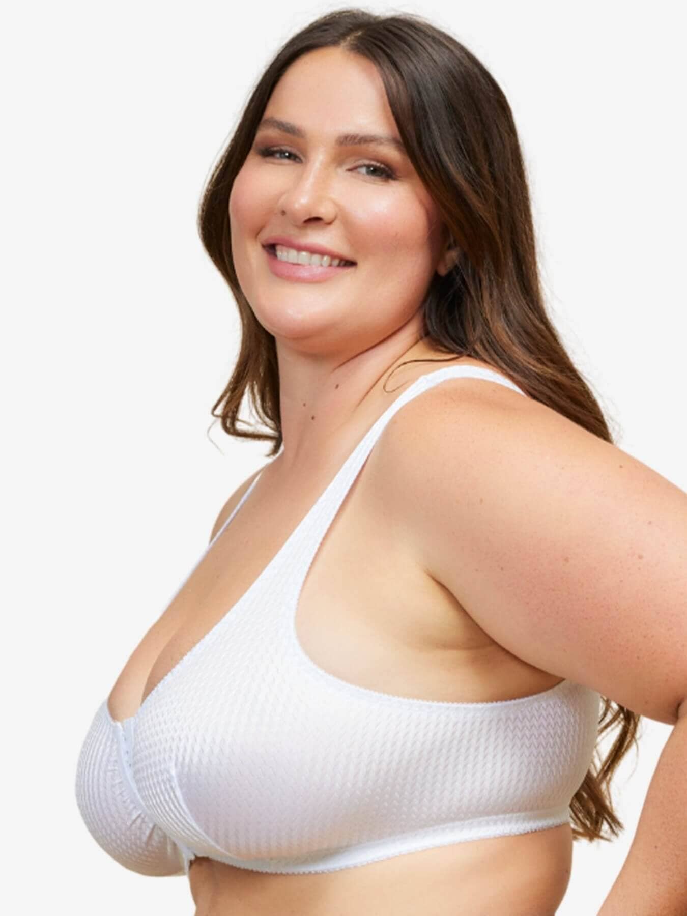 Leading Lady Marlene Wire-free Front Close Comfort Bra - White Bras