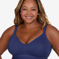 Leading Lady The Aurora Lightly Lined Microfiber Wire-free Bra - Skipper Blue