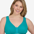Leading Lady The Meryl Cotton Front Opening Wire-free Leisure Bra - Capri Breeze
