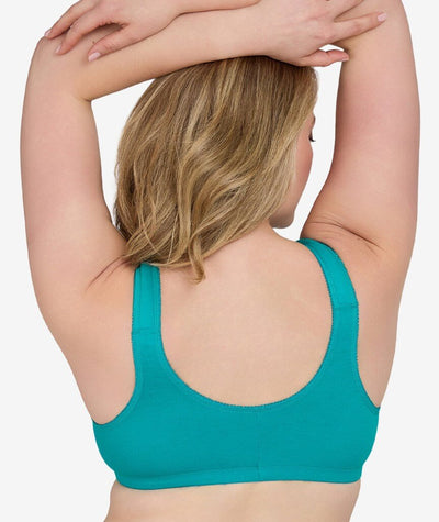 Leading Lady The Meryl Cotton Front Opening Wire-free Leisure Bra - Capri Breeze