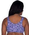 Leading Lady The Meryl Cotton Front Opening Wire-free Leisure Bra - Lavender Floral Camo Bras