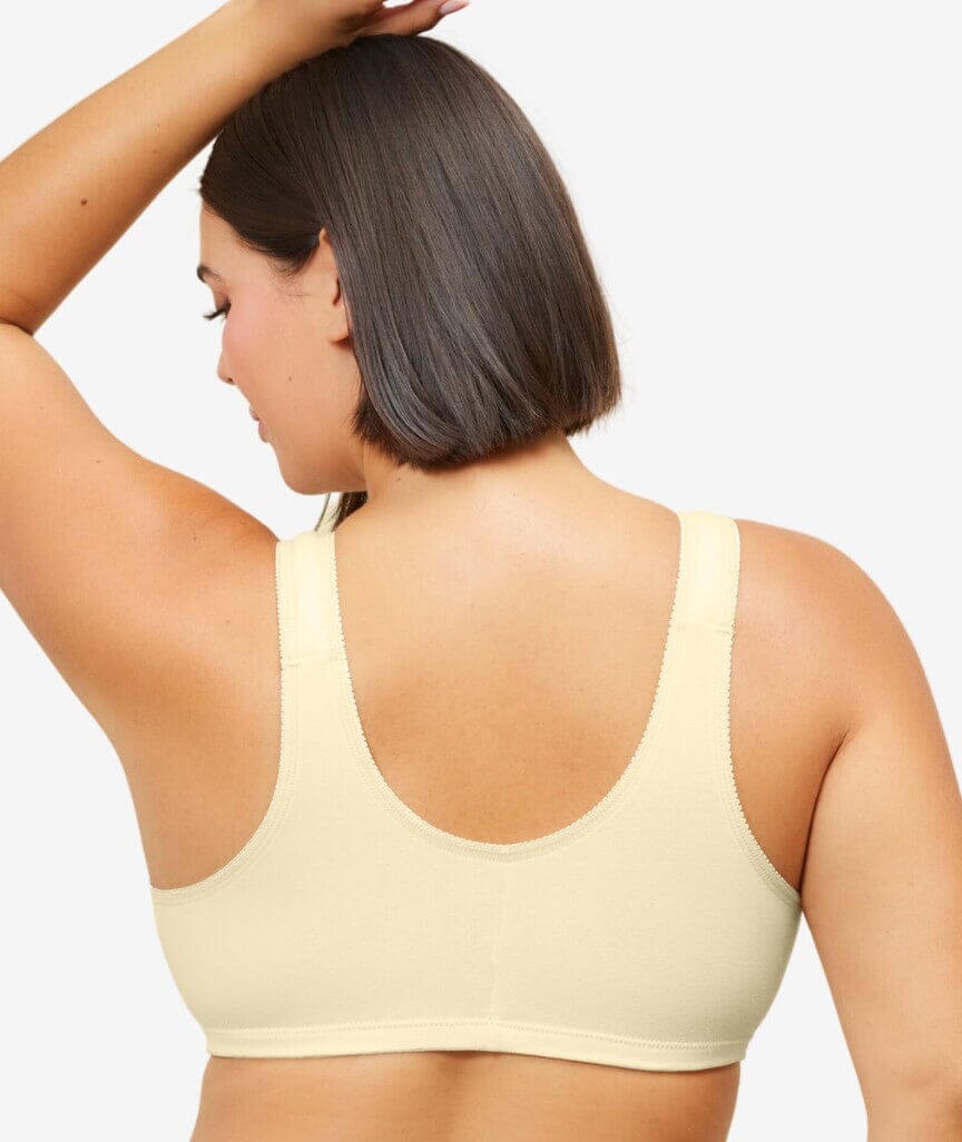 Leading Lady The Meryl Cotton Front Opening Wire-free Leisure Bra - Ecru Bras