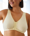 Leading Lady The Meryl Cotton Front Opening Wire-free Leisure Bra - Ecru Bras