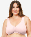 Leading Lady The Meryl Cotton Front Opening Wire-free Leisure Bra - Soft Pink Bras