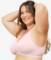 Leading Lady The Meryl Cotton Front Opening Wire-free Leisure Bra - Soft Pink Bras