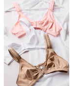 Leading Lady The Meryl Cotton Front Opening Wirefree Leisure Bra - Warm Taupe Bras 