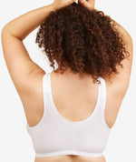 Leading Lady The Meryl Cotton Front Opening Wire-free Leisure Bra - White Bras 