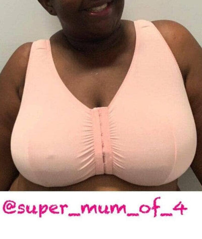 Leading Lady The Meryl Cotton Front Opening Wire-free Leisure Bra - Grey Bras