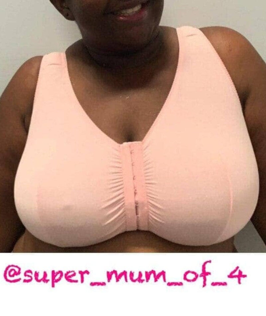 Leading Lady The Meryl Cotton Front Opening Wire-free Leisure Bra - White Bras