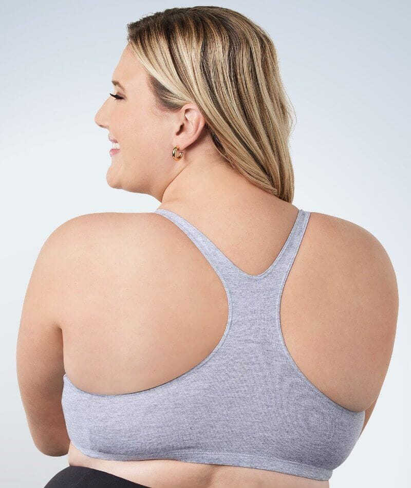 Leading Lady Wirefree Crop Top - Grey Bras