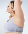 Leading Lady Wirefree Crop Top - Grey Bras