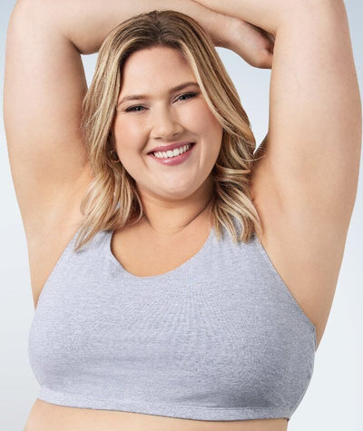Leading Lady Wirefree Crop Top - Grey Bras