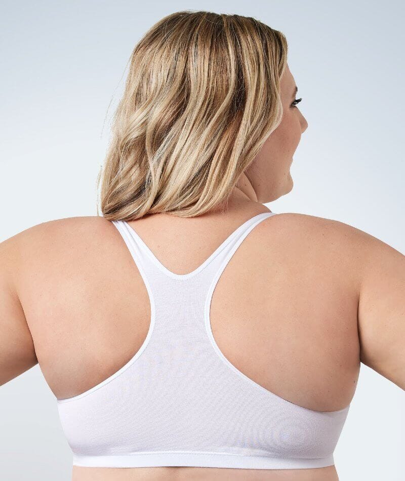 Leading Lady Wirefree Crop Top - White Bras